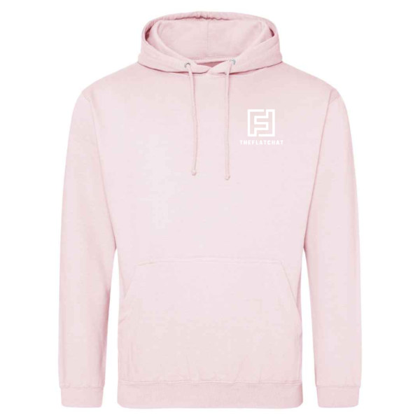 The Flat Chat Baby Pink Cotton Hoodie