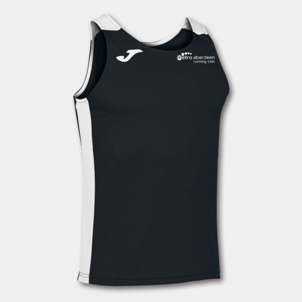 Metro Aberdeen Running Club Record II Men's Vest - Black/White