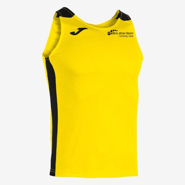 Metro Aberdeen Running Club Record II Men's Vest - Yellow/Black